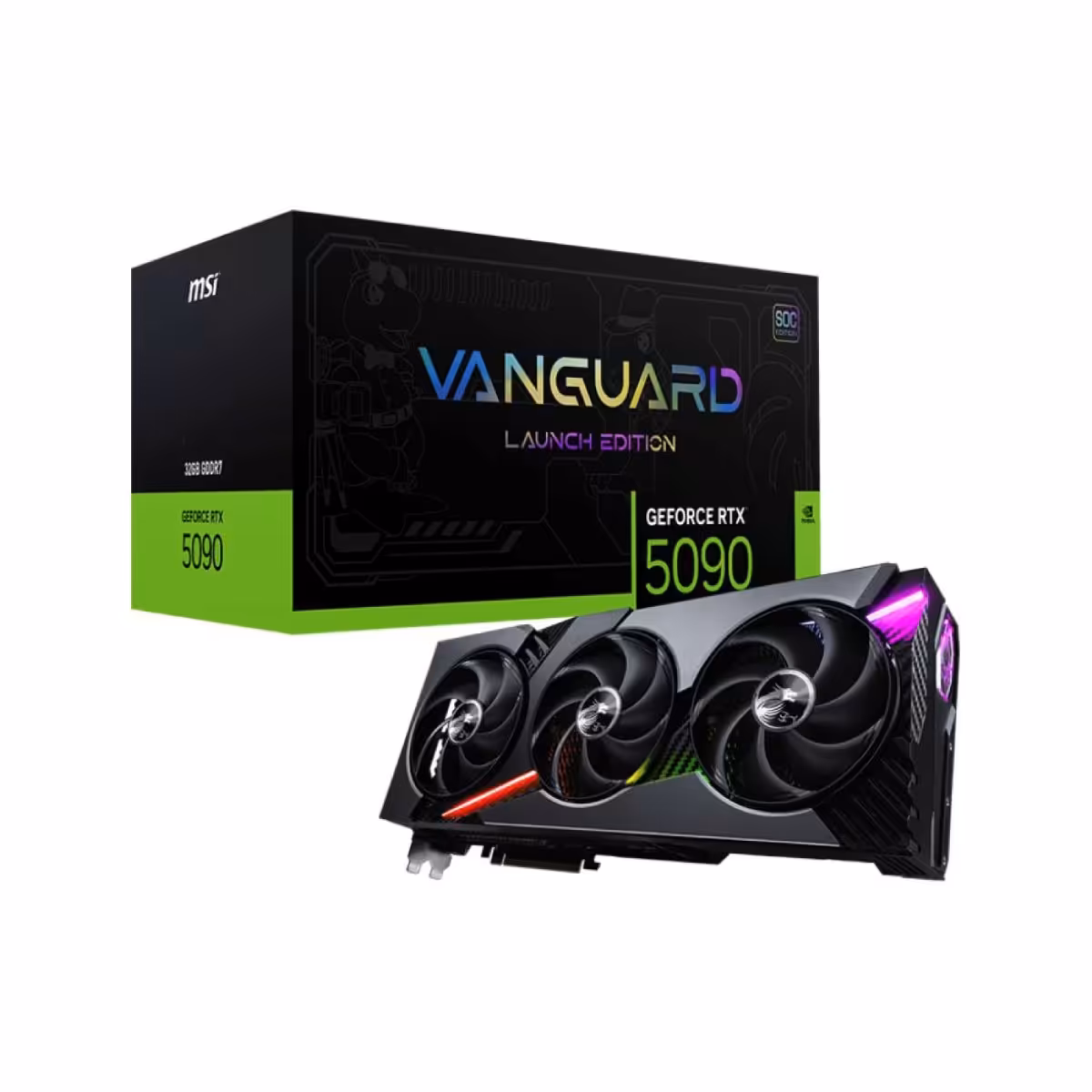 خرید کارت گرافیک MSI RTX 5090 32G Vanguard SOC Launch Edition با بهترین قیمت
