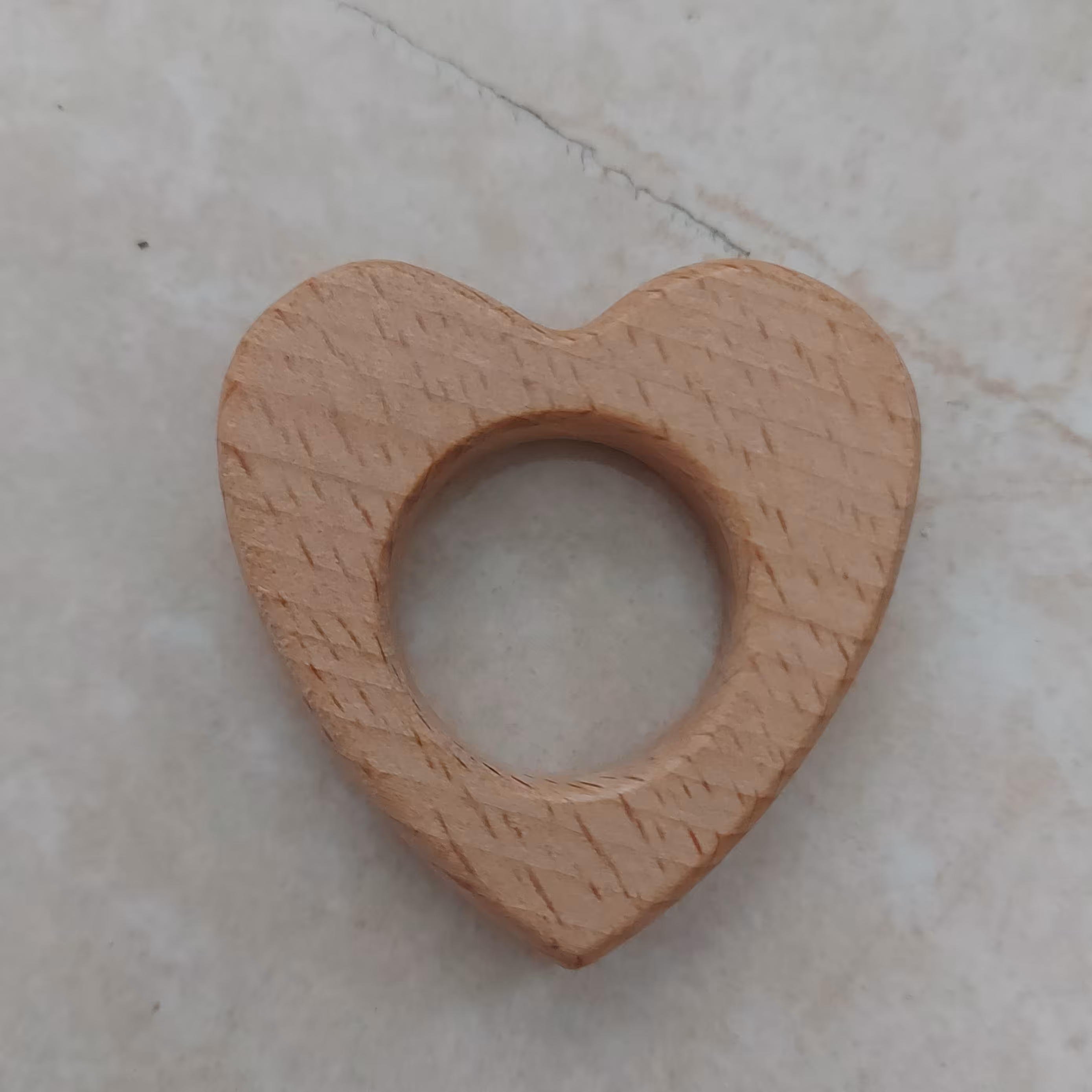 دندانگیر چوبی نوزاد طرح قلب تک عددی