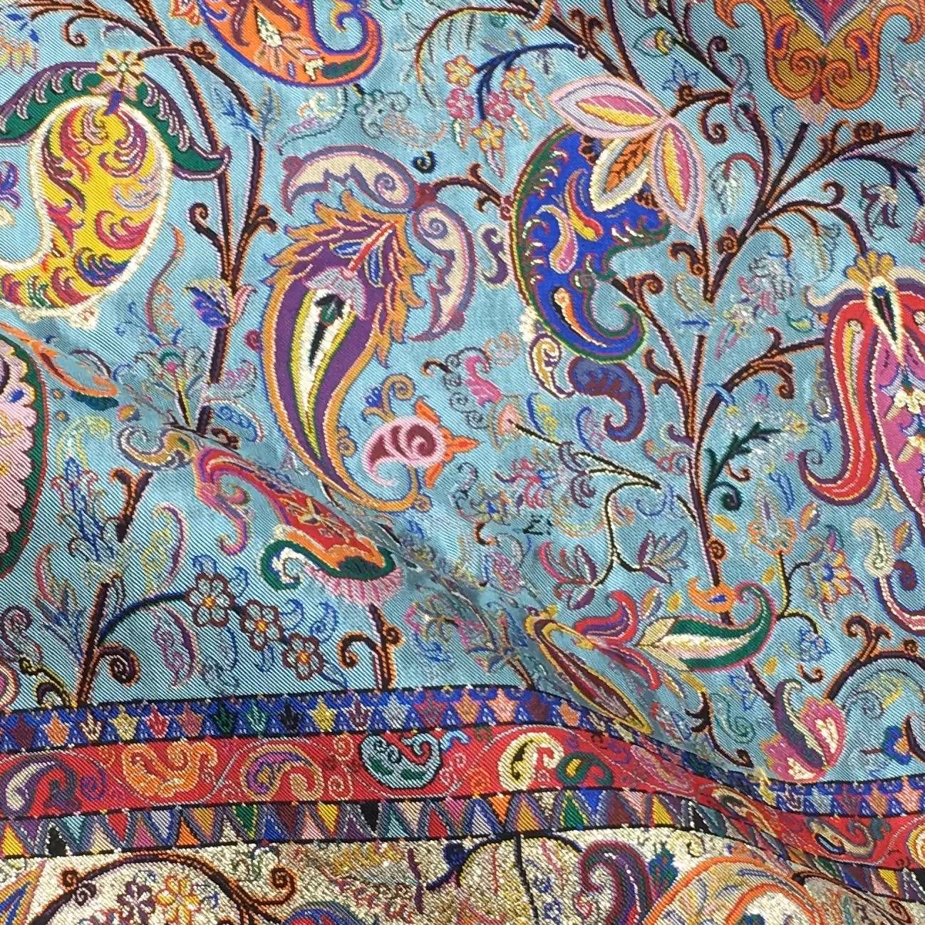 ترمه هاشمی ابریشمی طرح زندیه 16 رنگ