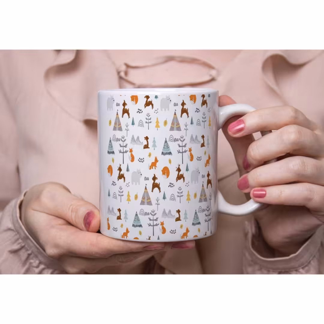 لیوان ماگ سرامیکی مدل ریزه میزه ها