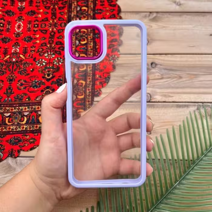 قاب گوشی Galaxy A04 - Galaxy M13 سامسونگ متال دور سیلیکونی شفاف یاسی کد 29186