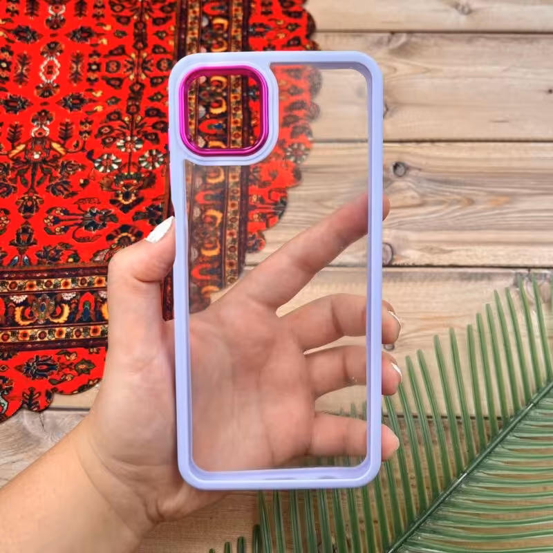 قاب گوشی Galaxy A04 - Galaxy M13 سامسونگ متال دور سیلیکونی شفاف یاسی کد 29186