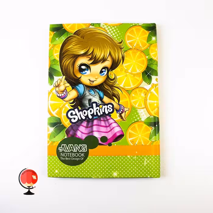 دفتر مشق 100 برگ دوختی طرح شاپکین ها جلد سخت برند آونگ