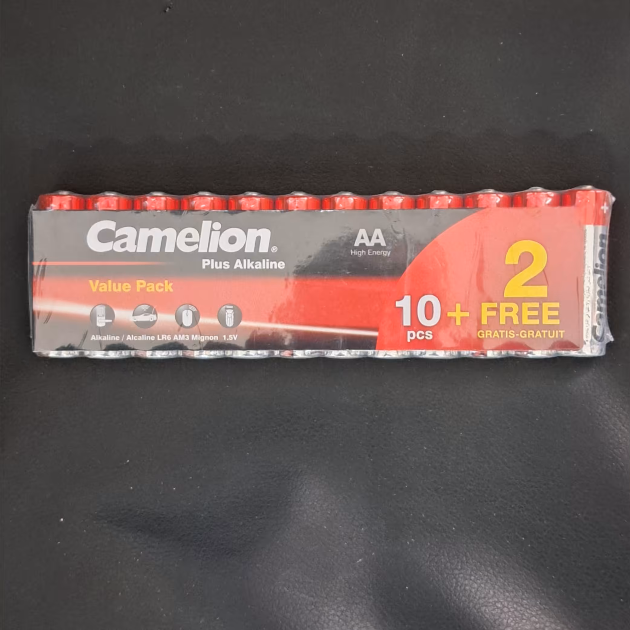 باتری 12 عددی  قلم کملیون الکالاین قرمز رنگ 