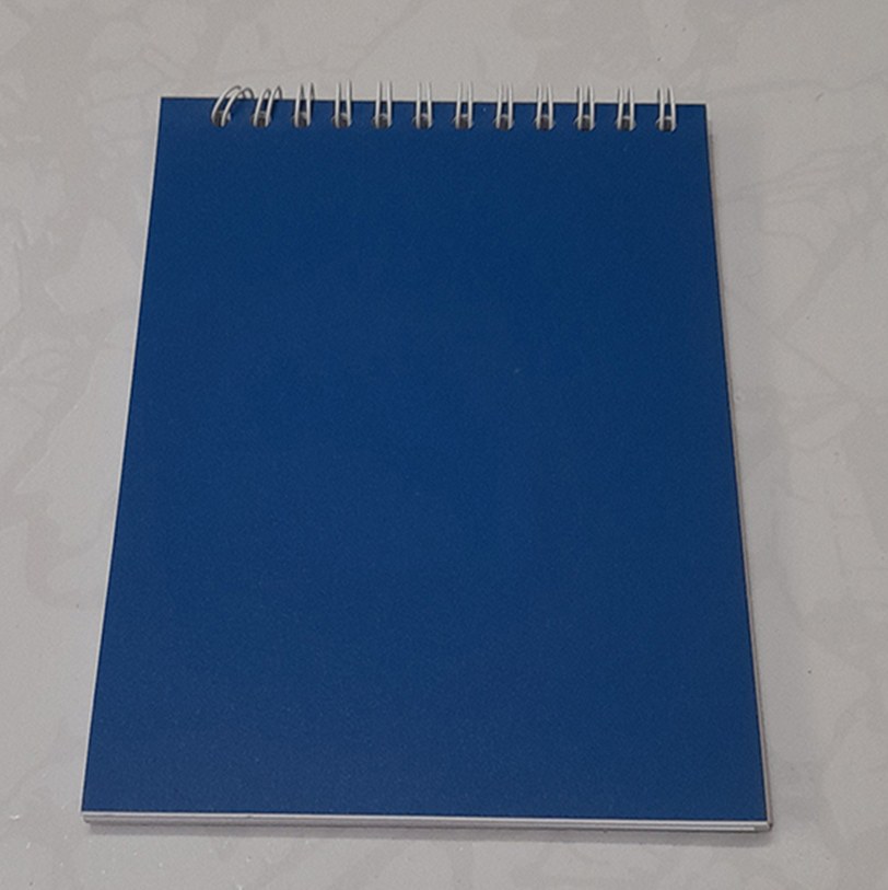 دفترچه یادداشت سیمی 60 برگ-جلد طلقی-کد6-طرح ساده