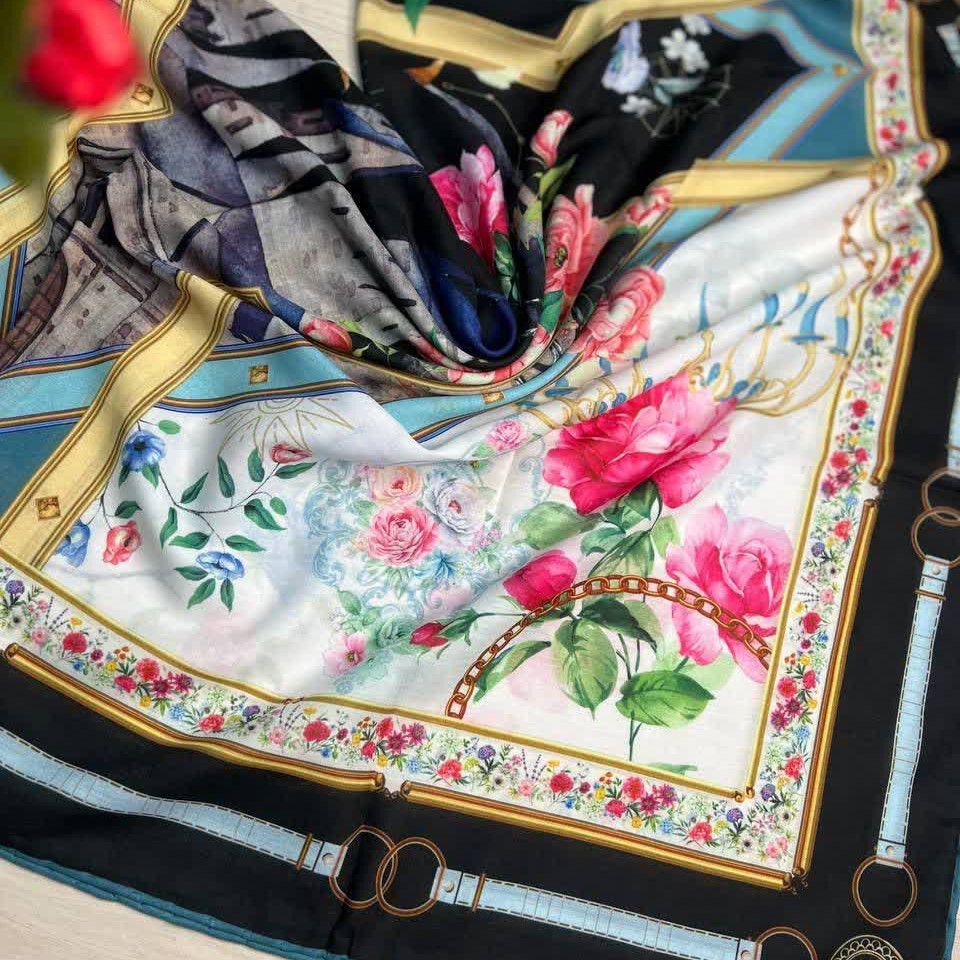روسری طرح گل