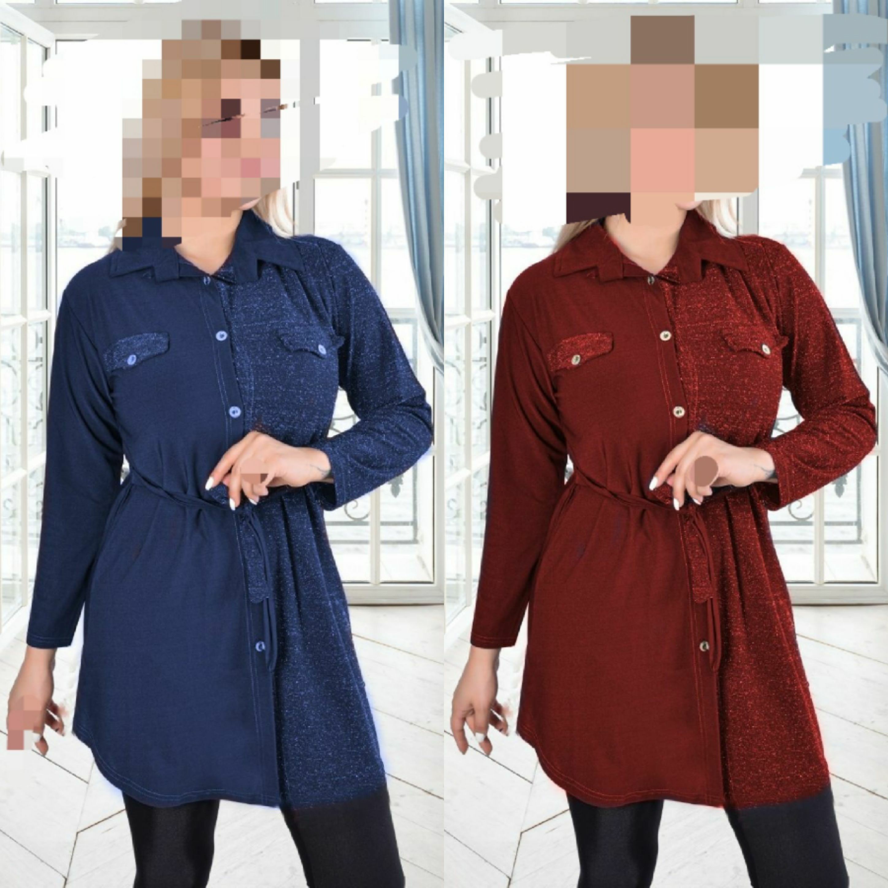 تونیک مانتو یی زنانه ترکیب کرپ کش و لمه بدون ریزش فری سایز ارسال رایگان