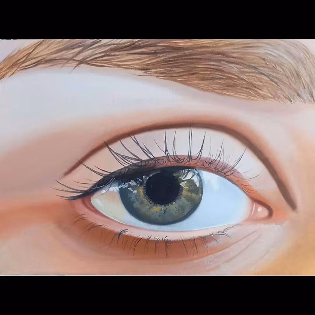 تابلو نقاشی رنگ و روغن چشم