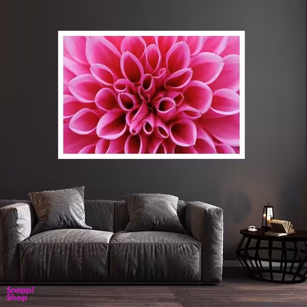 تابلو بکلیت طرح طبیعت و گل صورتی مدل قاب شاسی W-s8558