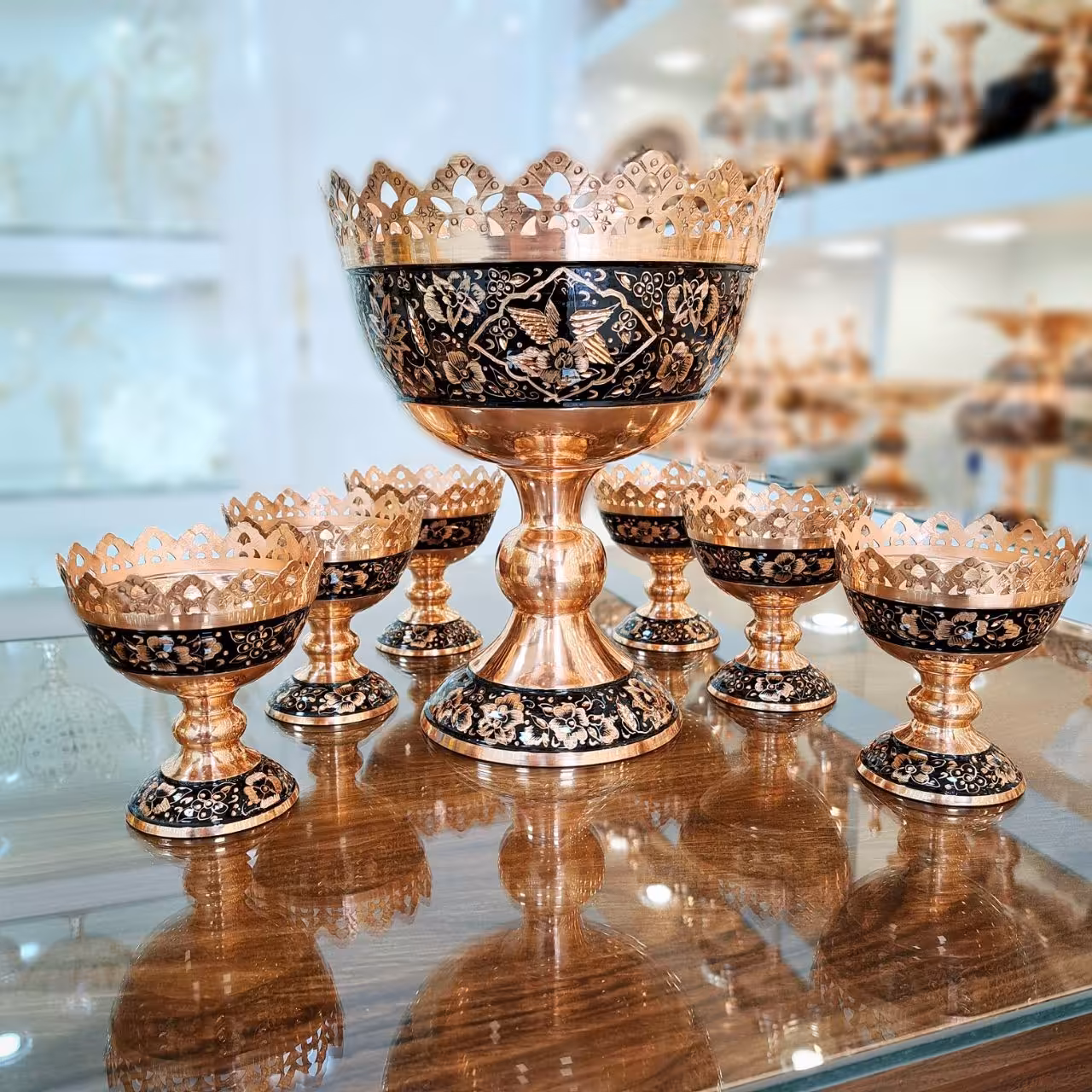 هفت سین مسی  الماس تراش  7 پارچه با روکش نانو پُلی استر (مستقیم و بدون واسطه از تولیدی)