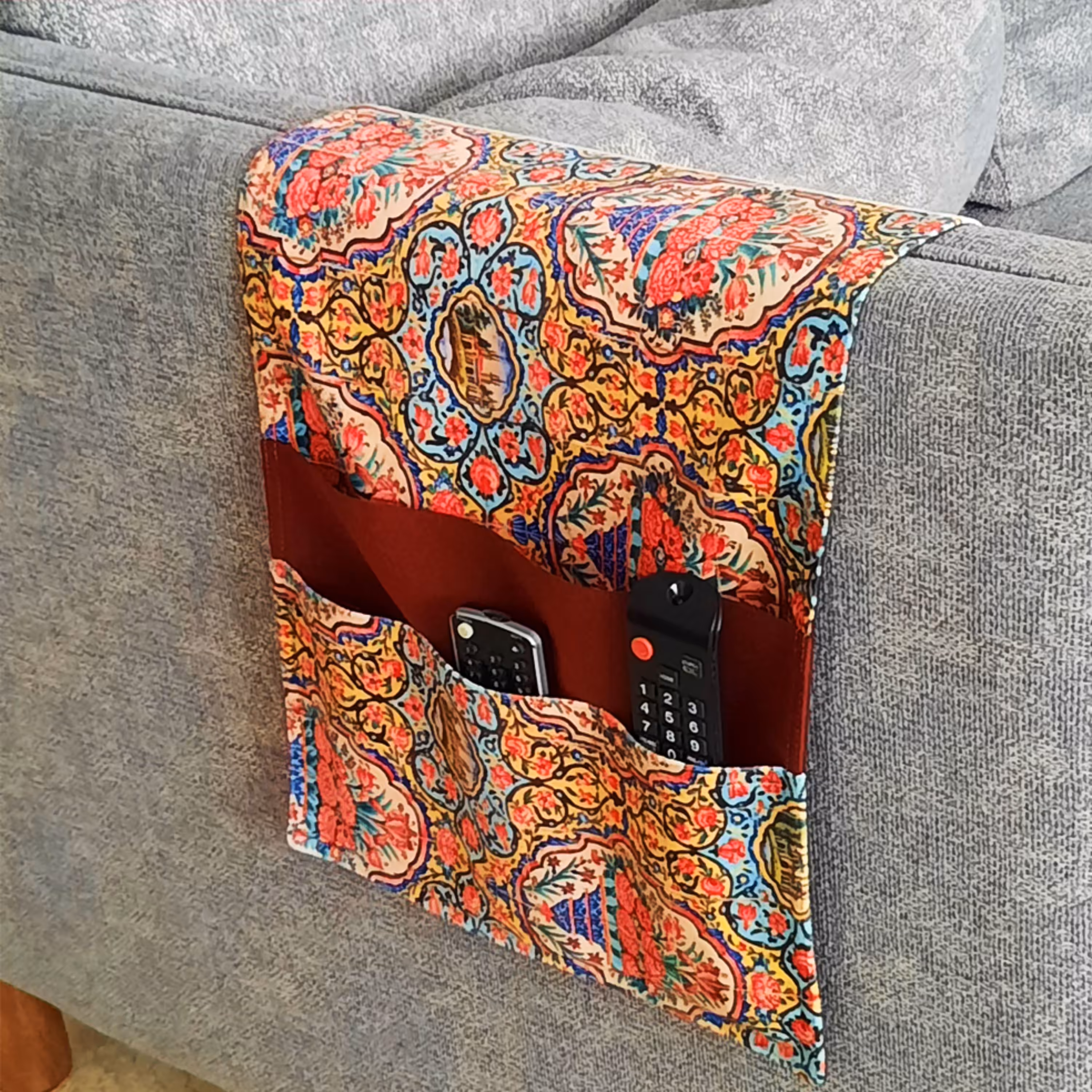 جاکنترلی مخمل آستر دار 30x85 طرح کاشیخط بهار  آرت مان