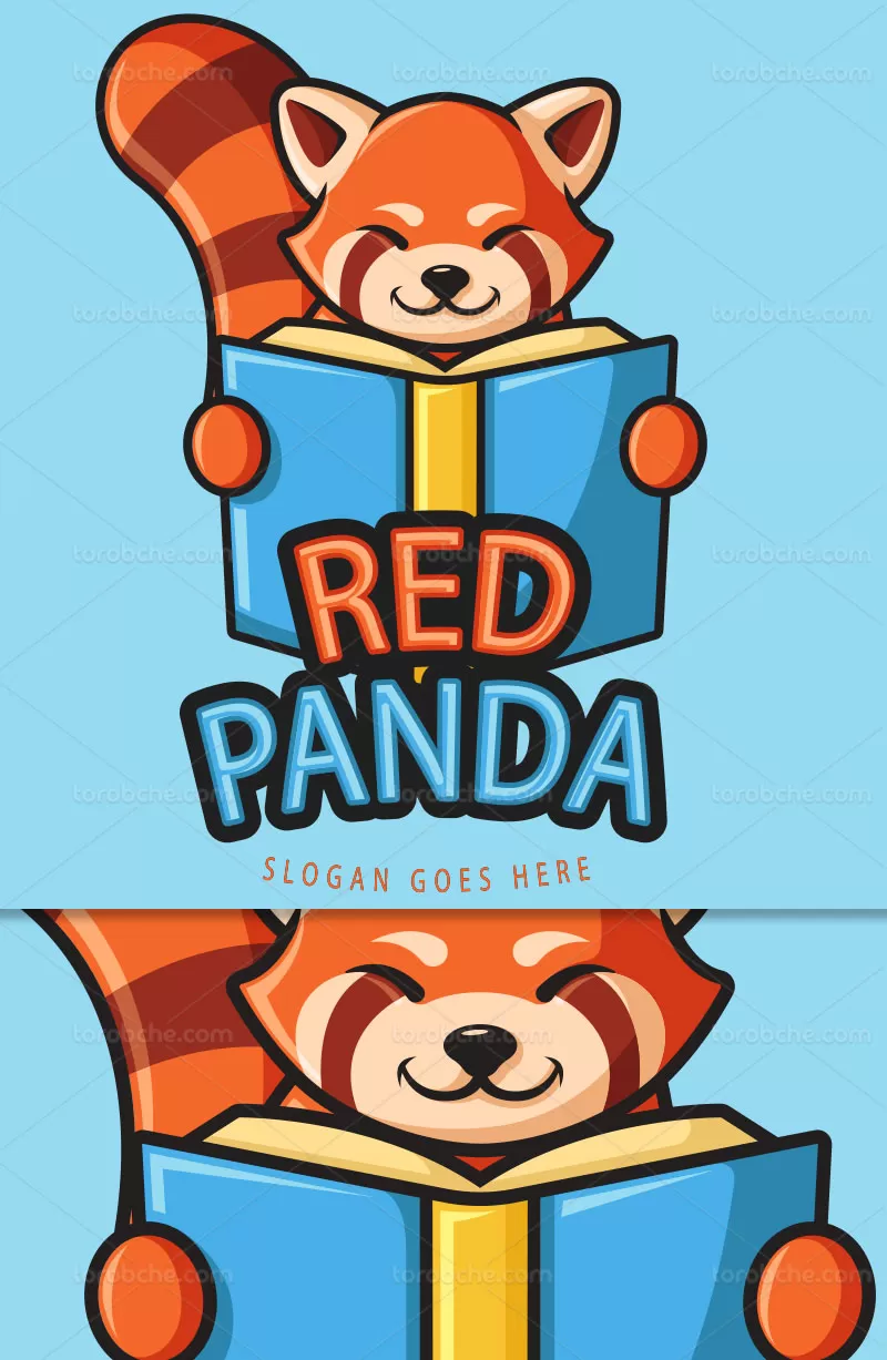 وکتور لوگو پاندا قرمز | گرافیک با طعم تربچه