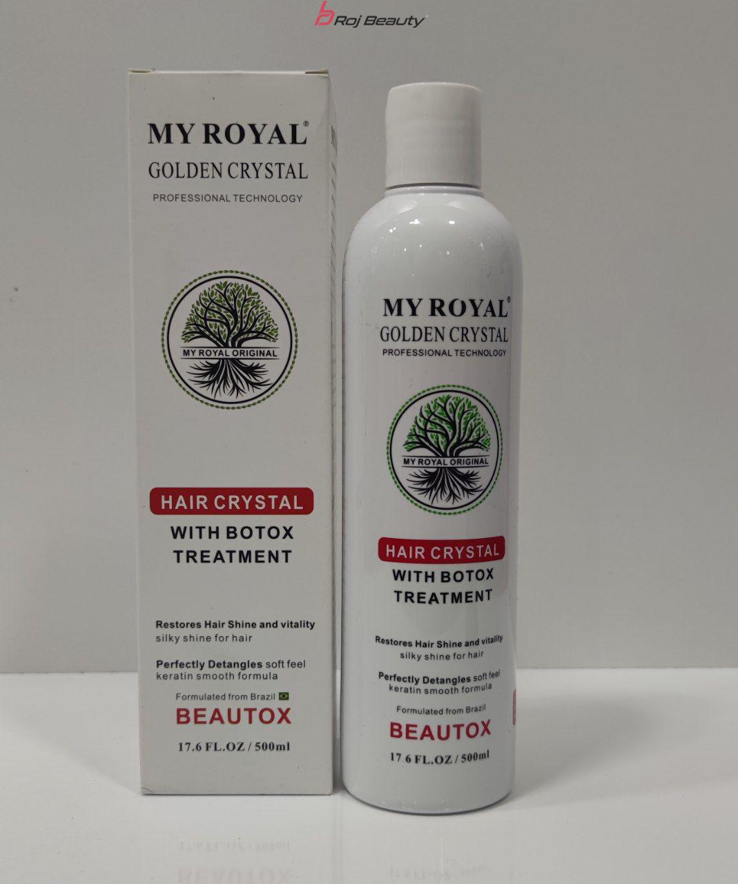 کراتین بوتاکس نیورویال گلدن کریستال اصل برزیل حجم 500میلی لیتر_MYROYALKERATINCRISTAL