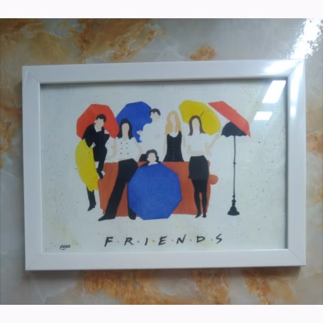 تابلو آبرنگ طرح فرندز 3