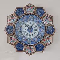 ساعت خاتم کاری مینیاتور خورشیدی با صفحه مینا کاری سایز  42 سانتی متری با تنوع طرح و رنگ