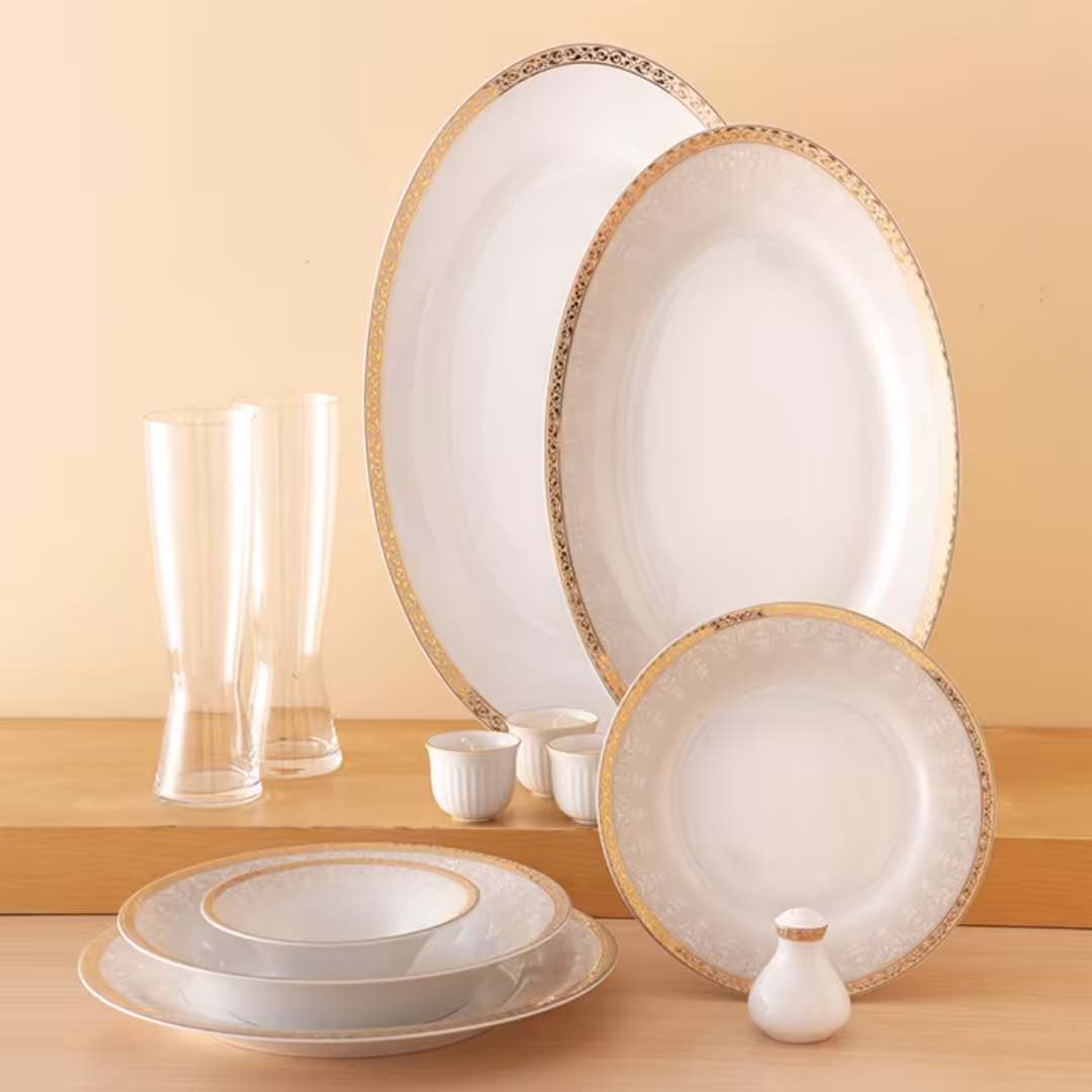 سرویس چینی زرین رومینا طلایی قالب شهرزاد (درجه یک) 35 پارچه 6 نفره - ارسال رایگان با باربری به مرکز استان مقصد