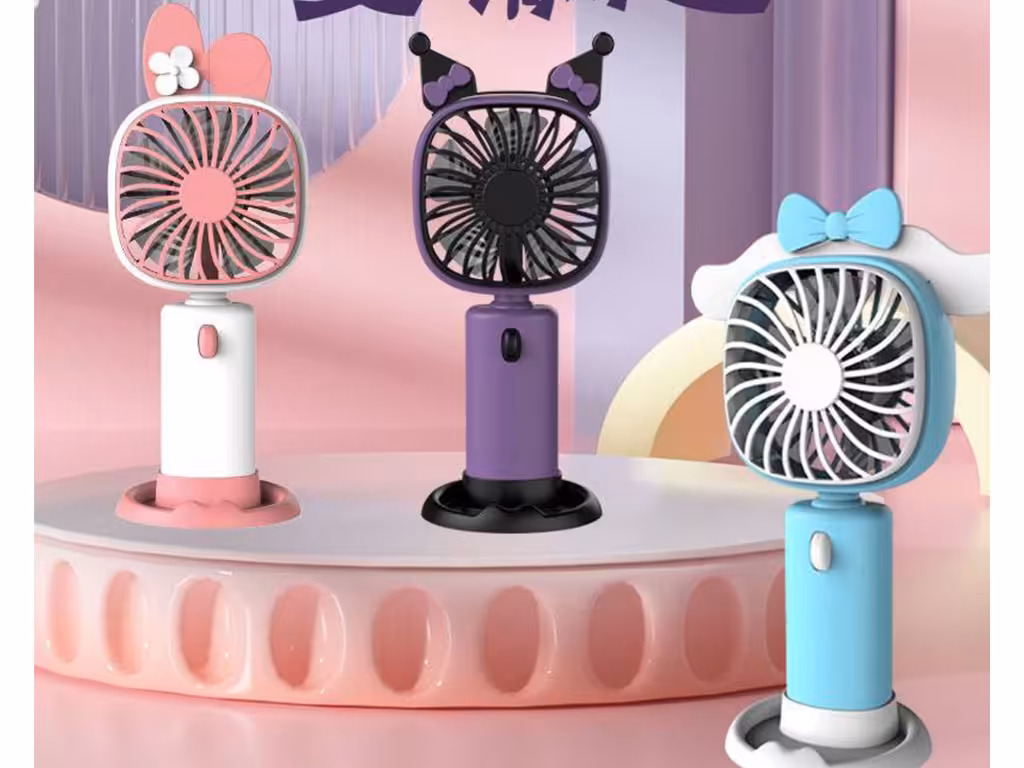 مینی پنکه شارژی مدل پایه دار و دستی کودک