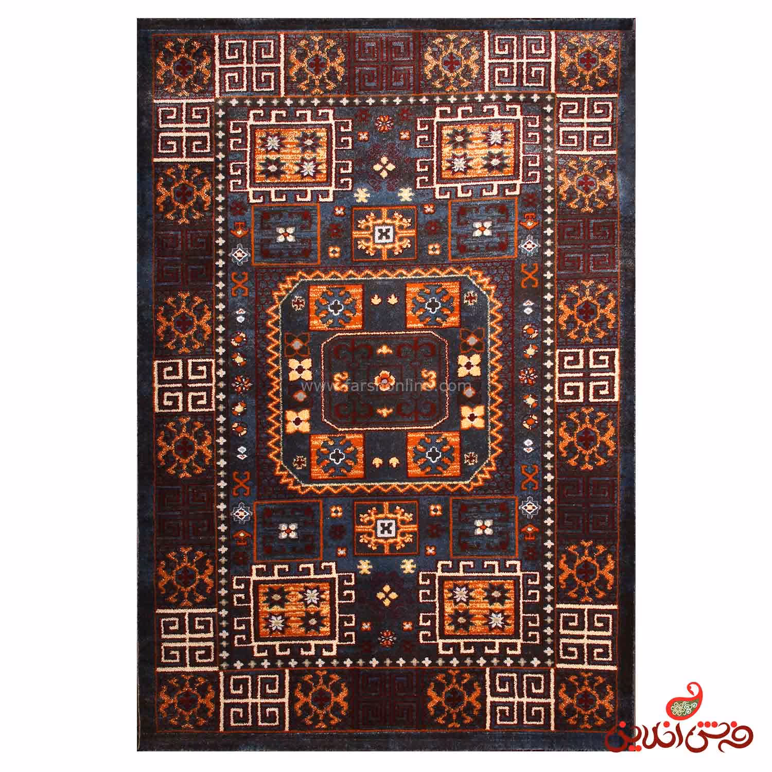 فرش ساوین کد 8007 آبی