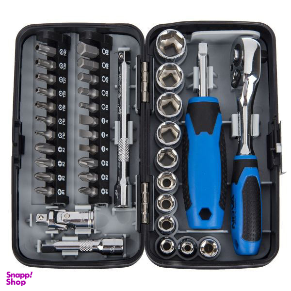 سری بکس و پیچگوشتی نووا (No Va) مدل Mma-N-7303 مجموعه 38 عددی