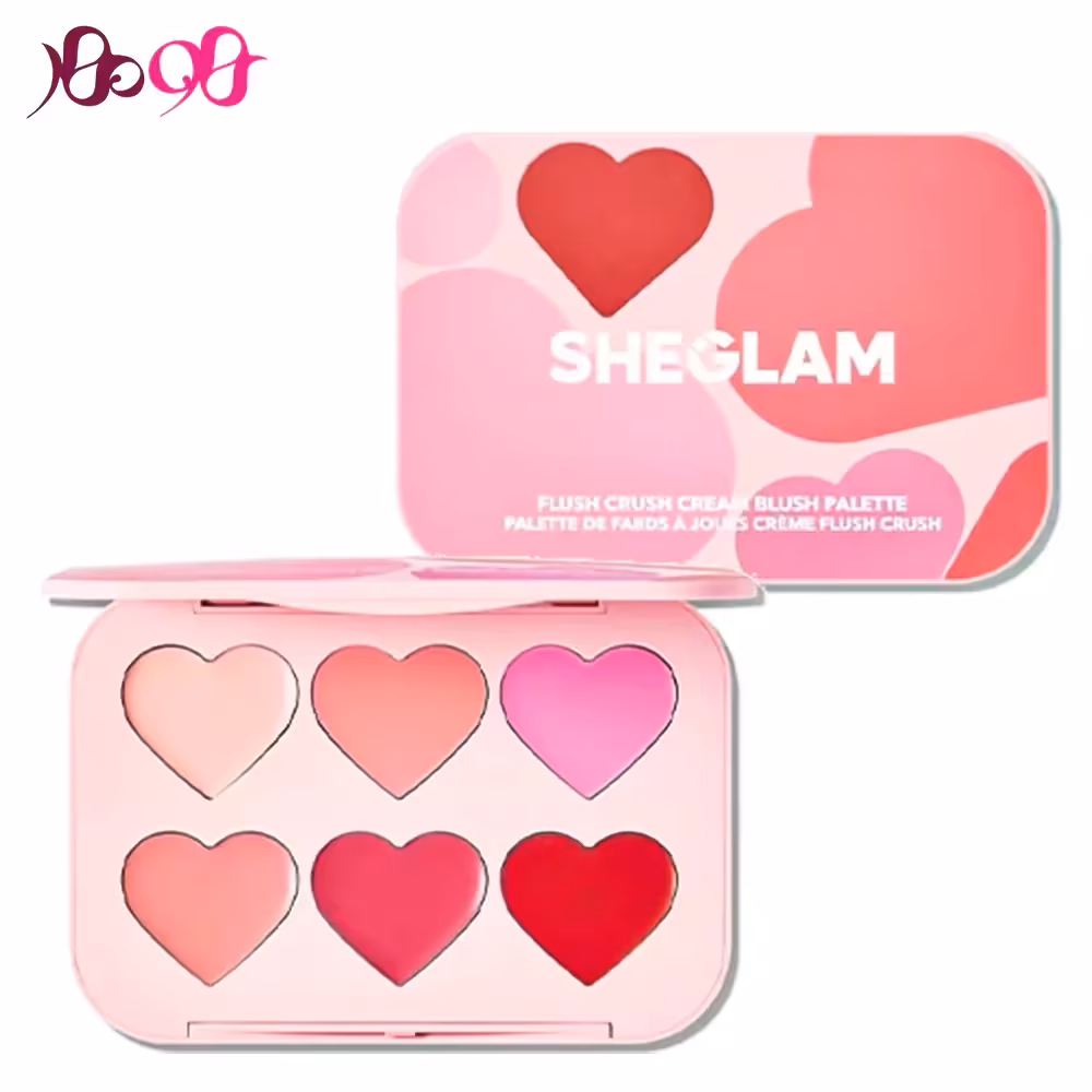 پالت رژگونه کرمی شیگلم SHEGLAM مدل قلبی Flush Crush