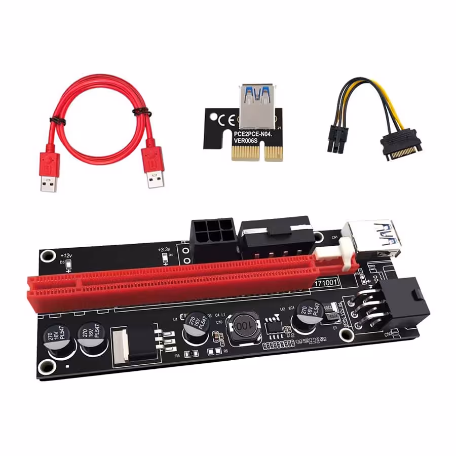 قیمت و خرید رایزر کارت گرافیک تبدیل PCI EXPRESS X1 به X16 مدل 009s GOLD | یاس ارتباط