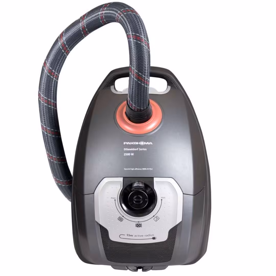 جارو برقی پاکشوما مدل PVC 25501 رنگ سفید مشکی قرمز