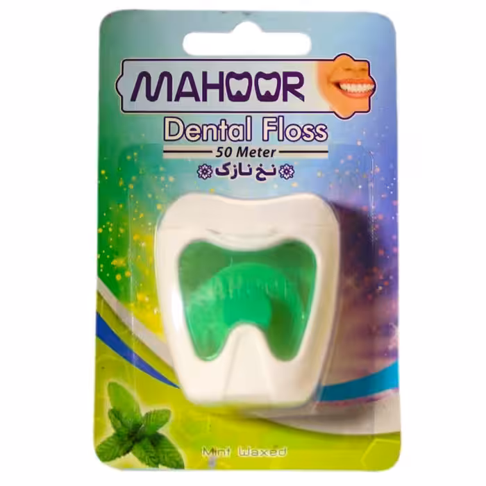 نخ دندان نعنایی ماهور - نخ نازک - پنجاه متری - افرا پخش