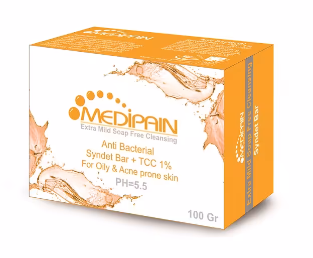 پن آنتی باکتریال مدیپن حاوی TCC 1% مخصوص پوست های چرب و آکنه ای حجم 100 گرم