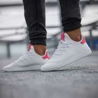 کفش کتانی آدیداس فارل ویلیامز سفید صورتی Adidas Pharrell Williams