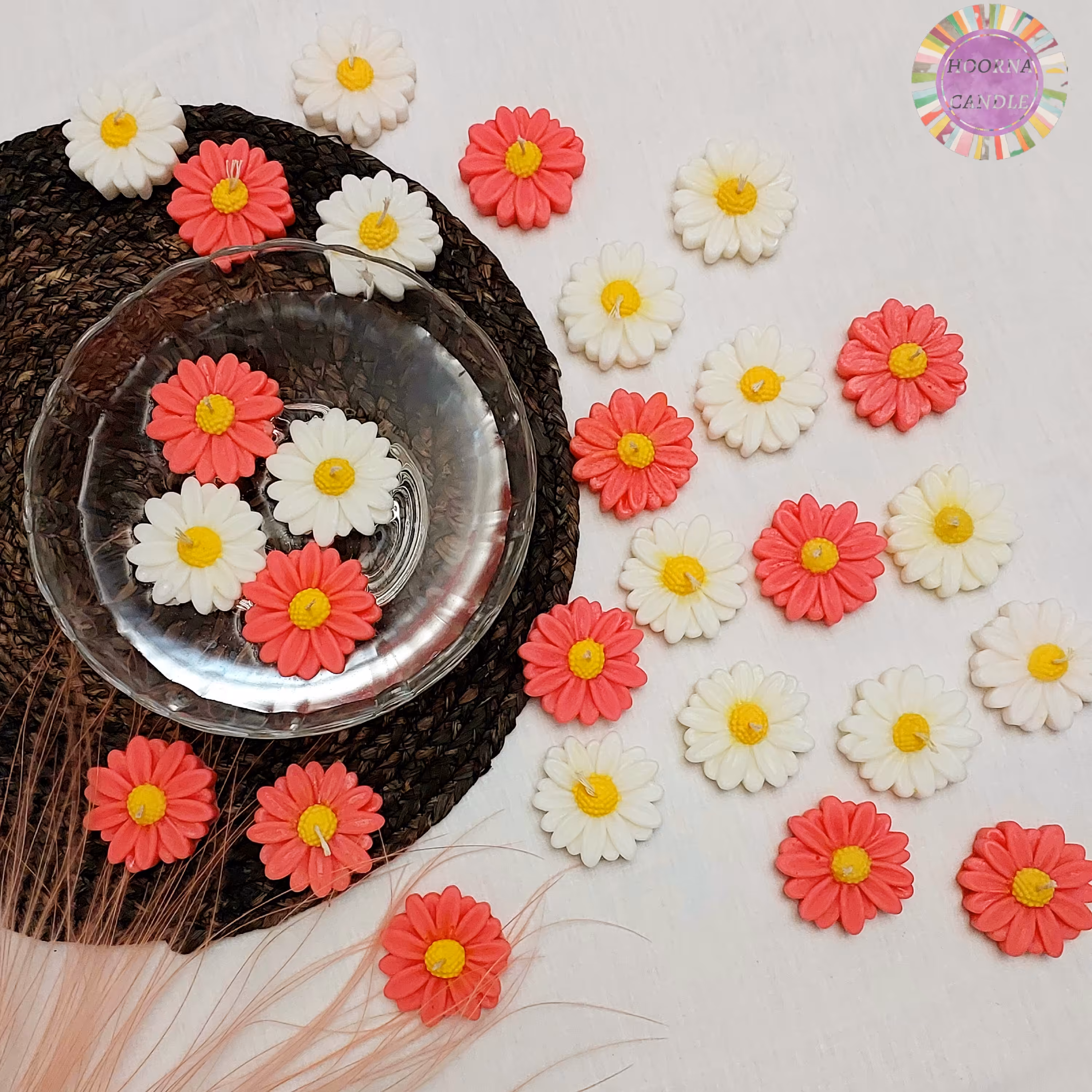 شمع مارگاریت شمعی زیبا و جذاب مناسب برای گیفت عقد،عروسی،تولد و ...