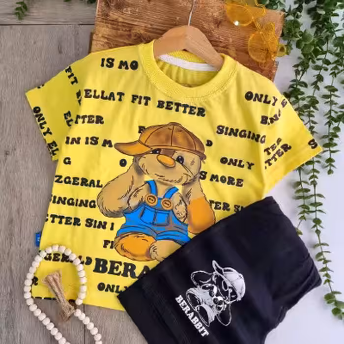 تیشرت شلوارک خرگوش کلاهدار اسپرت