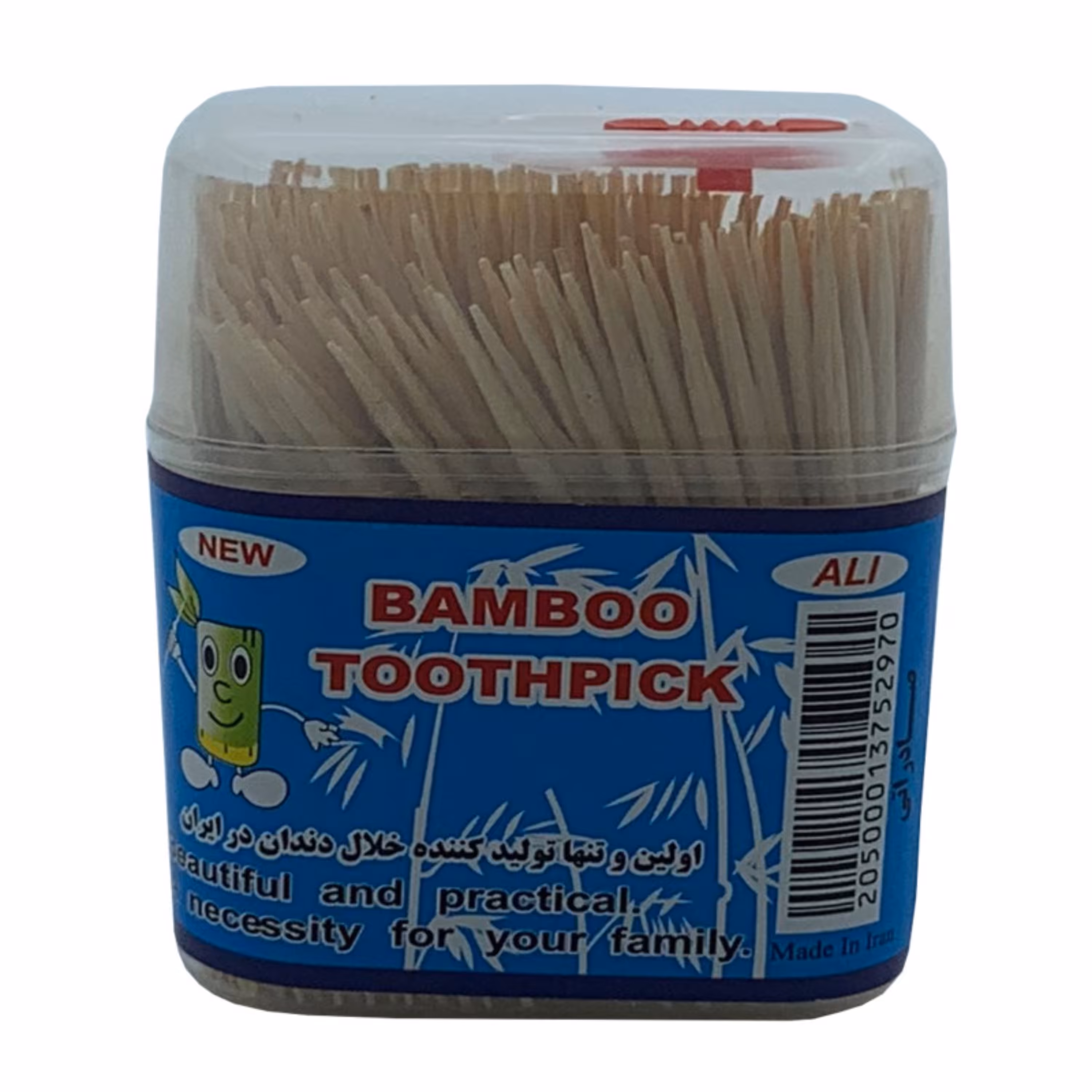 خلال دندان بامبو دکمه دار بسته 10 عددی