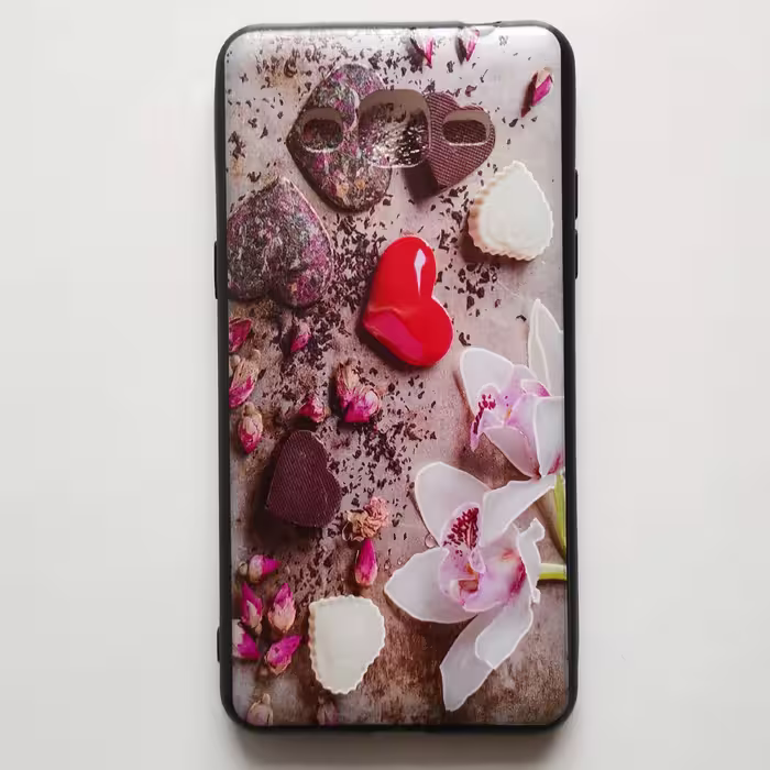 قاب طرحدار  قلب و گل گوشی سامسونگ Grand prime / J2 prime 