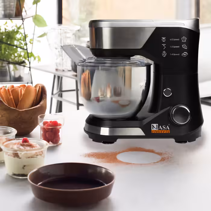 همزن حرفه ای چرخشی کاسه دار مشکی ناسا مدل 974 با ارسال رایگان