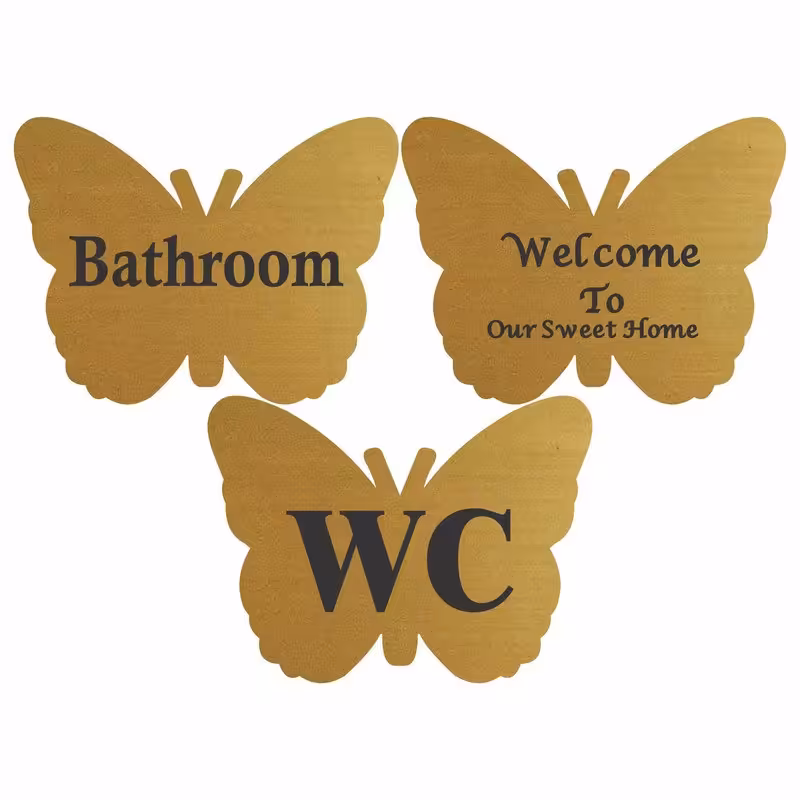 تابلو نشانگر طرح دستشویی حمام ورودی پک 3 عددی