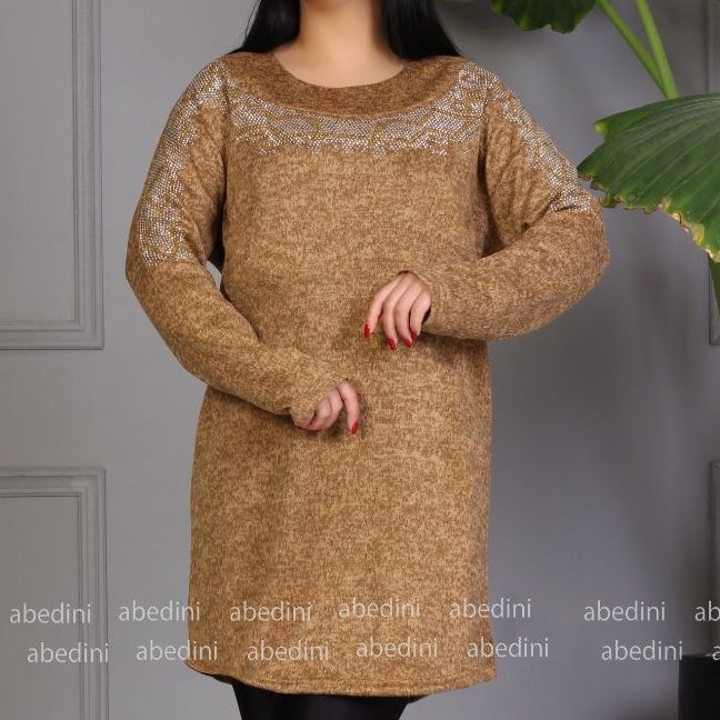 تونیک انغوره زنانه نگین کوب سایز بزرگ و کوچک
