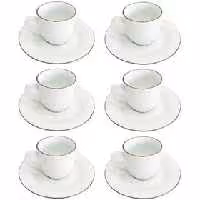 فنجان و نعلبکی چینی قهوه خوری لب طلا