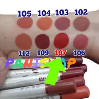 رژلب مدادی وو VOV اورجینال شماره 107 رنگ قرمزحاوی ویتامین E و A بافتی سبک و مخملی 24 ساعته ضد آب ماندگاری بسیار بالا