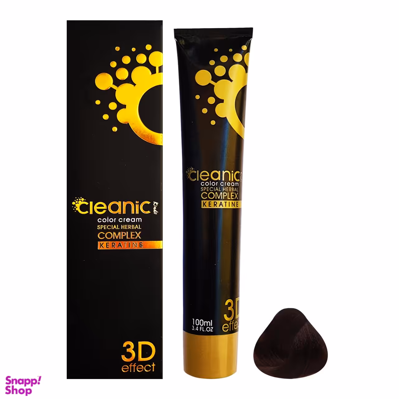 رنگ مو کلینیک کیندی (Cleanic Kindii) شماره 4.43 رنگ قهوه‌ای فندقی متوسط حجم 100 میلی‌لیتر