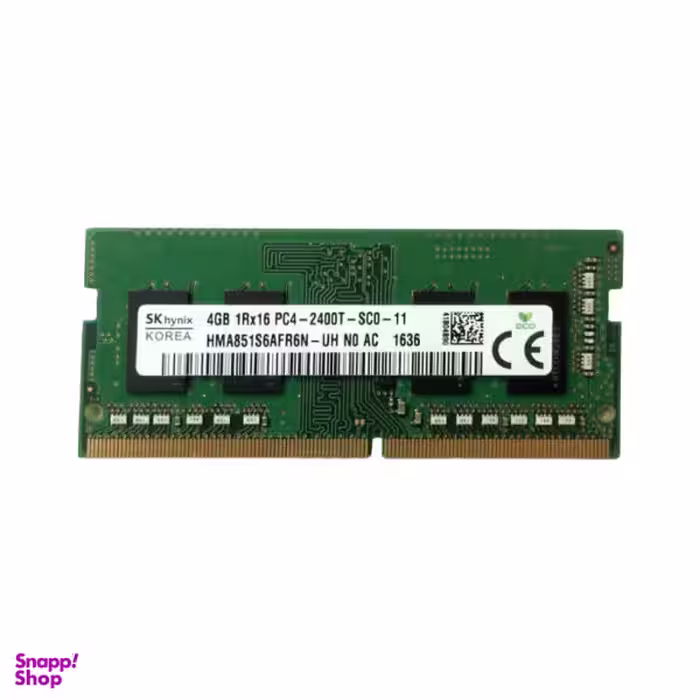 رم لپ تاپ DDR4 تک کاناله 2400 مگاهرتز CL17 اس کی هاینیکس مدل PC4 ظرفیت 4 گیگابایت