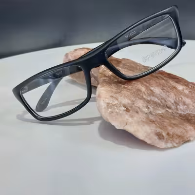 عینک فریم طبی بیس دار زنانه مردانه عینک طبی کائوچوئی بیس دار مشکی مات