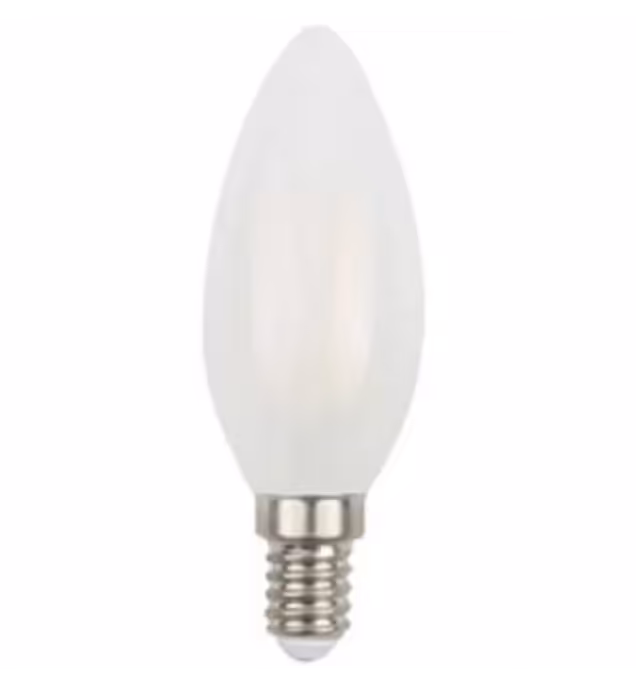 لامپ ال ای دی 8 وات زانیس مدل شمعی بادامی پایه E14 بسته 3 عددی