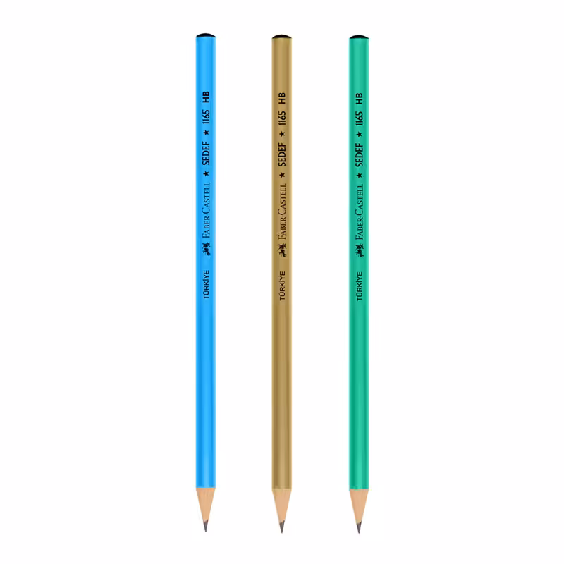 مداد مشکی فابر کاستل مدل SEDEF کد 1165 مجموعه 3 عددی
