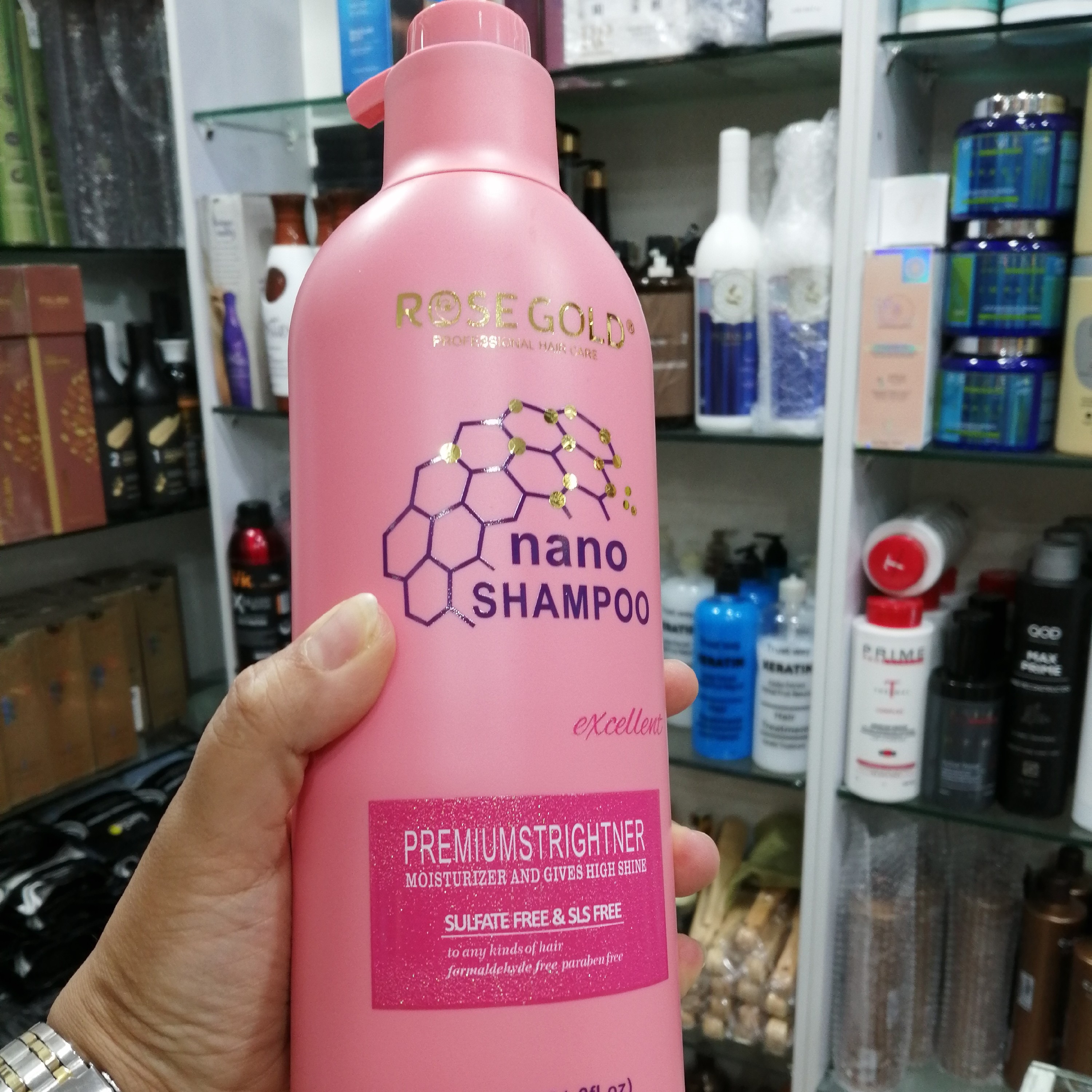 شامپو بدون سولفات نانو رزگلد Shampoo NANO Rose Gold