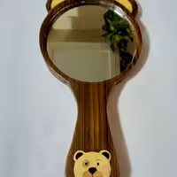 آینه دستی چوبی(خرسی)