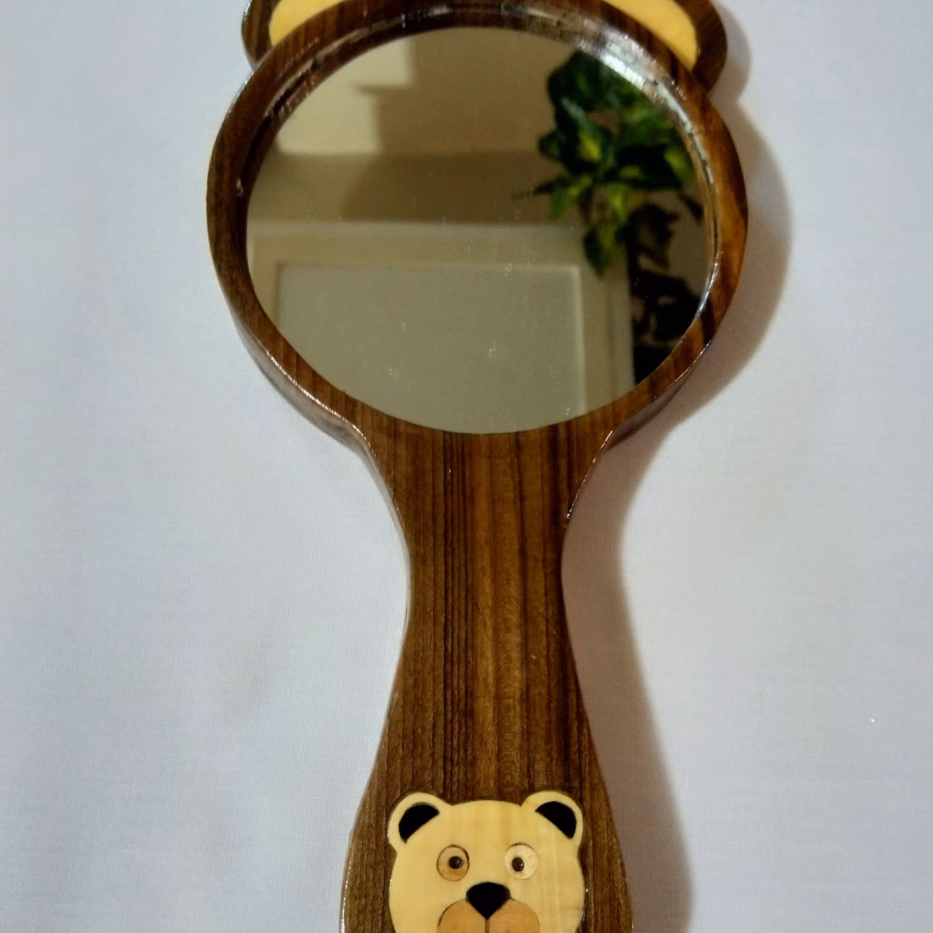 آینه دستی چوبی(خرسی)