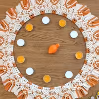 آیینه مکرومه به قطر 40 سانت شیک و زیبا