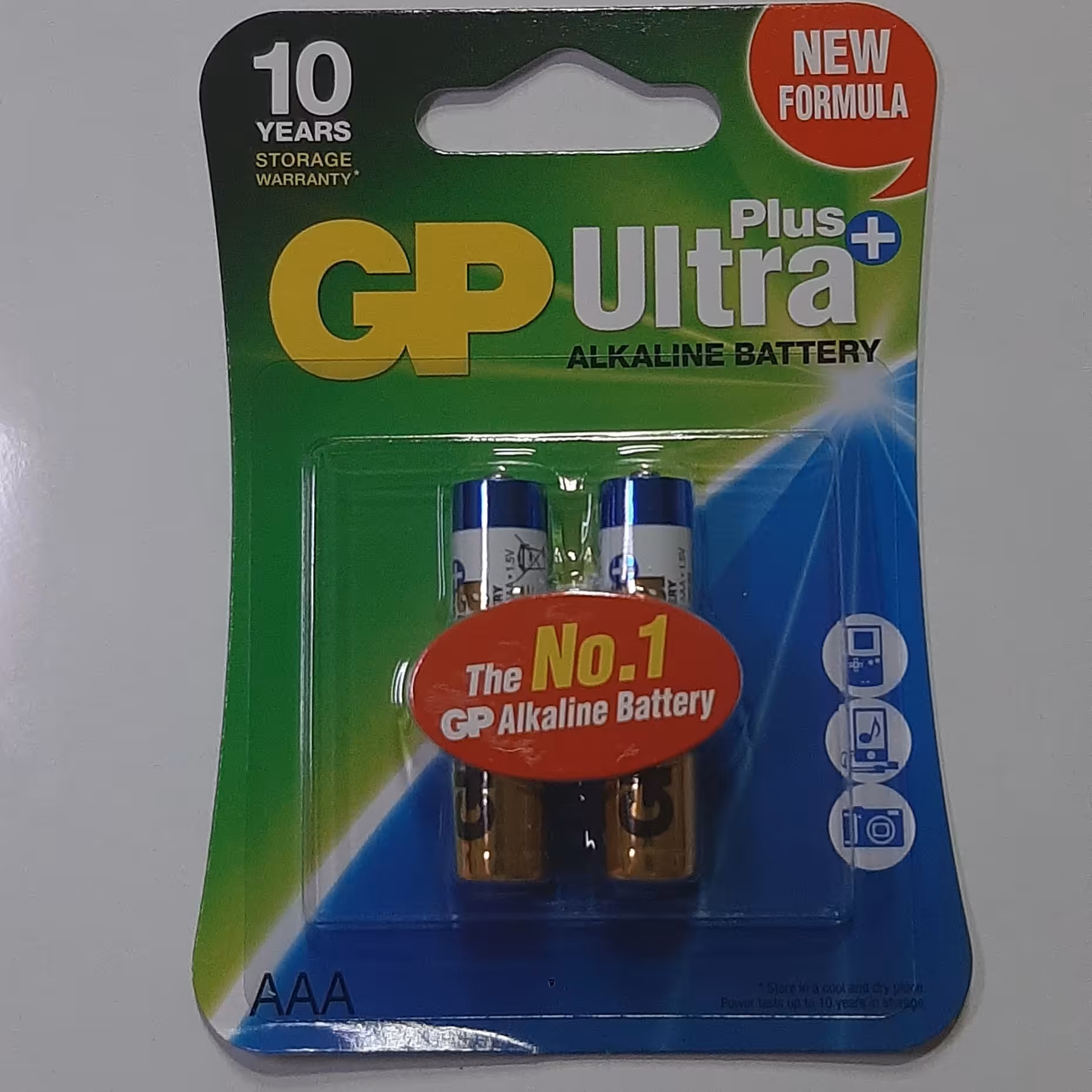 باتری نیم قلمی آلکالین اولترا  پلاس جفت کارتی GP تاریخ 2031