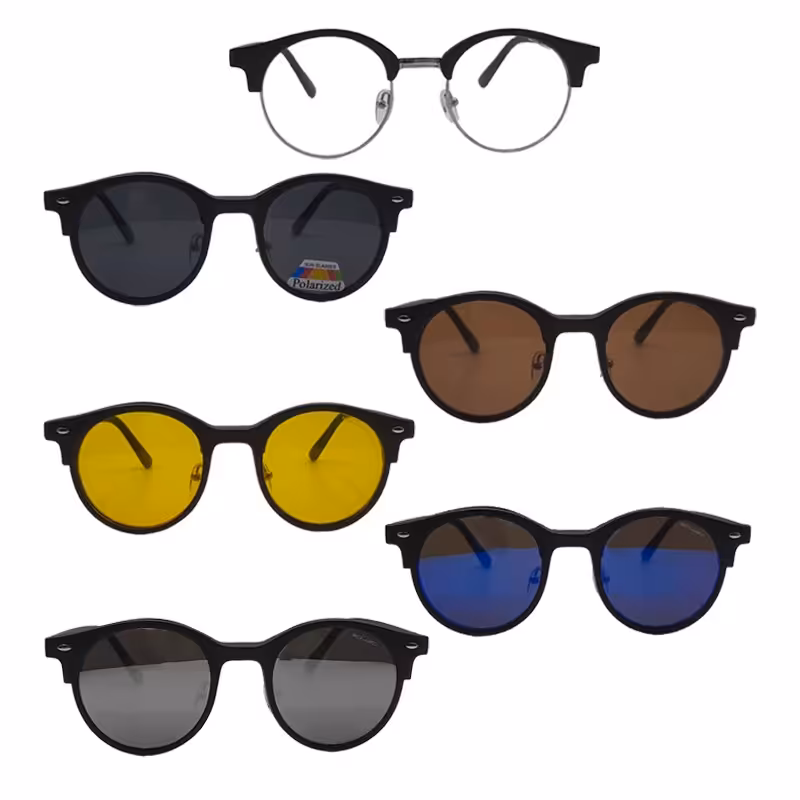 فریم عینک طبی مدلSq36 اسکوآرو به همراه کاور آفتابی مجموعه 6 عددی