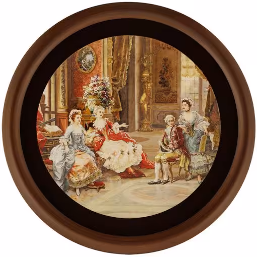 تابلو فریم سنگی ورق طلا مدل FWSBR-64X64-A4